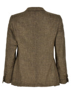 MAURIZIO MIRI Beige Alpaca Leather Blazer