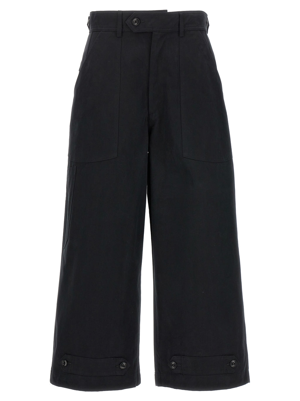 CELLAR DOOR Black Cotton Casual Pants