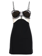 Nensi Dojaka Black Viscose Short Dress