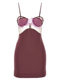 Nensi Dojaka Purple Viscose Short Dress
