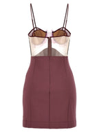 Nensi Dojaka Purple Viscose Short Dress