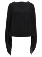 DI.LA3 PARI' Black Silk Blouse