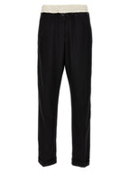 WALES BONNER Bicolor Wool Casual Pants