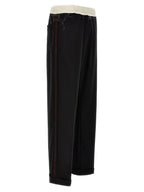 WALES BONNER Bicolor Wool Casual Pants