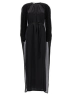 DI.LA3 PARI' Black Silk Long Dress