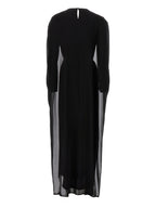 DI.LA3 PARI' Black Silk Long Dress
