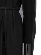 DI.LA3 PARI' Black Silk Long Dress