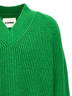 Jil Sander Bicolor Cotton Cardigan