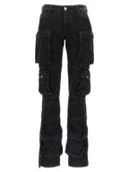 The Attico Black Cotton Cargo Pants