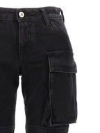 The Attico Black Cotton Cargo Pants