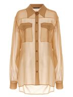 Alberta Ferretti Beige Silk Blouse