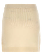 Michael Kors White Wool Long Skirt
