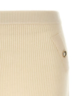 Michael Kors White Wool Long Skirt