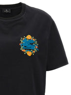 Etro Black Cotton T-Shirt