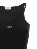 Off-White Black Cotton Short Dress