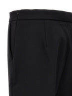 Max Mara Black Virgin Wool Cropped Pants