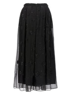 Max Mara Black Silk Midi Skirt