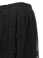 Max Mara Black Silk Midi Skirt