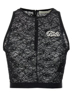 Alessandra Rich Black Polyamide Sleeveles T-Shirt
