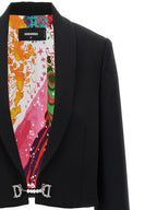 Dsquared² Black Polyester Full-Length Jacket