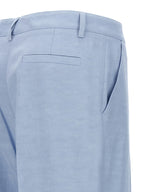 P.A.R.O.S.H. Blue Viscose Casual Pants