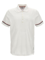 Thom Browne White Cotton Polo Shirt