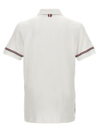 Thom Browne White Cotton Polo Shirt