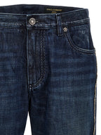 Dolce & Gabbana Blue Cotton Skinny Jeans