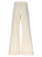 Agolde White Cotton High-Waisted Jean