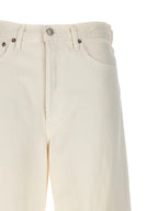 Agolde White Cotton High-Waisted Jean