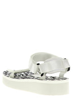 Palm Angels Bicolor Polyester Flat Sandals