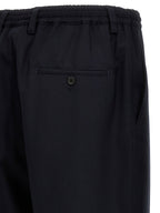 Marni Blue Virgin Wool Cropped Pants