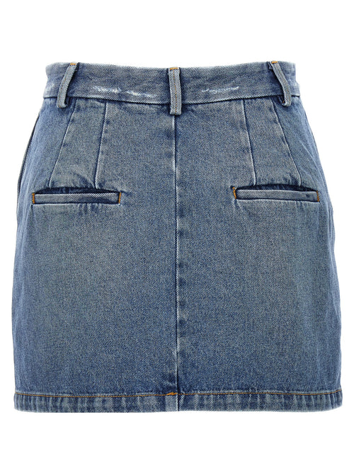 Armarium Blue Cotton Long Skirt