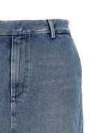 Armarium Blue Cotton Long Skirt