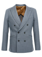 MAURIZIO MIRI Blue Silk Blazer