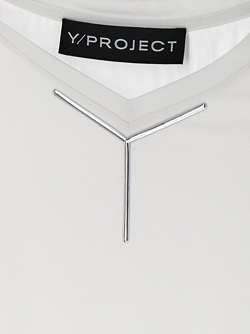 Y/PROJECT White Viscose T-Shirt