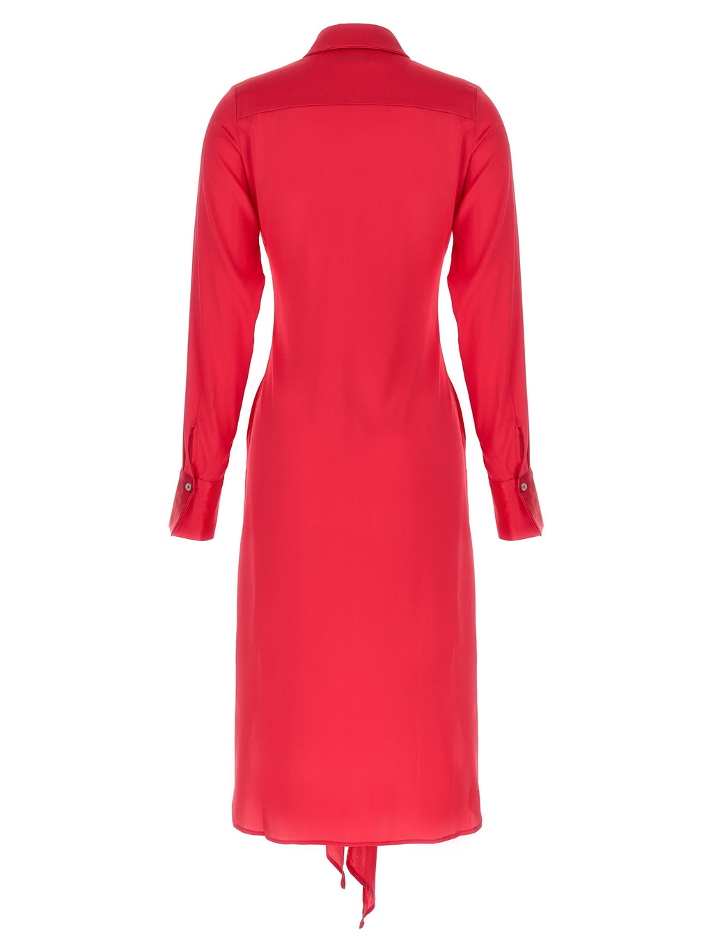 LE TWINS Fuchsia Silk Long Dress