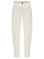 Department 5 White Cotton Casual Pants