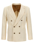MAURIZIO MIRI White Silk Blazer