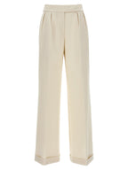 Kiton White Virgin Wool Casual Pants