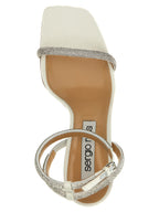 Sergio Rossi White Goatskin Stiletto Heel Sandals