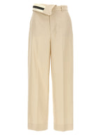 Fendi Beige Wool Casual Pants