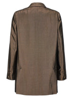 Max Mara Brown Silk Blazer