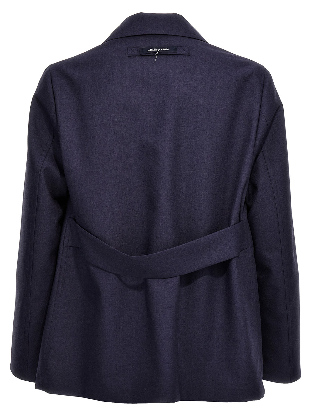 Blue Full-Length Virgin Wool Jacket