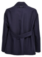 Blue Full-Length Virgin Wool Jacket