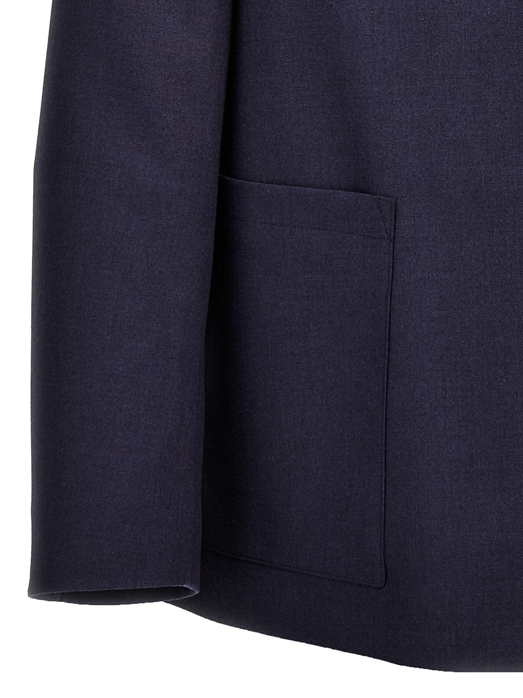 Blue Full-Length Virgin Wool Jacket