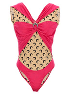 Marine Serre Fuchsia Viscose Bodysuit