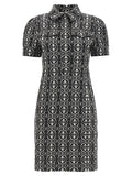 Zweifarbiges Polyester-Kurzkleid