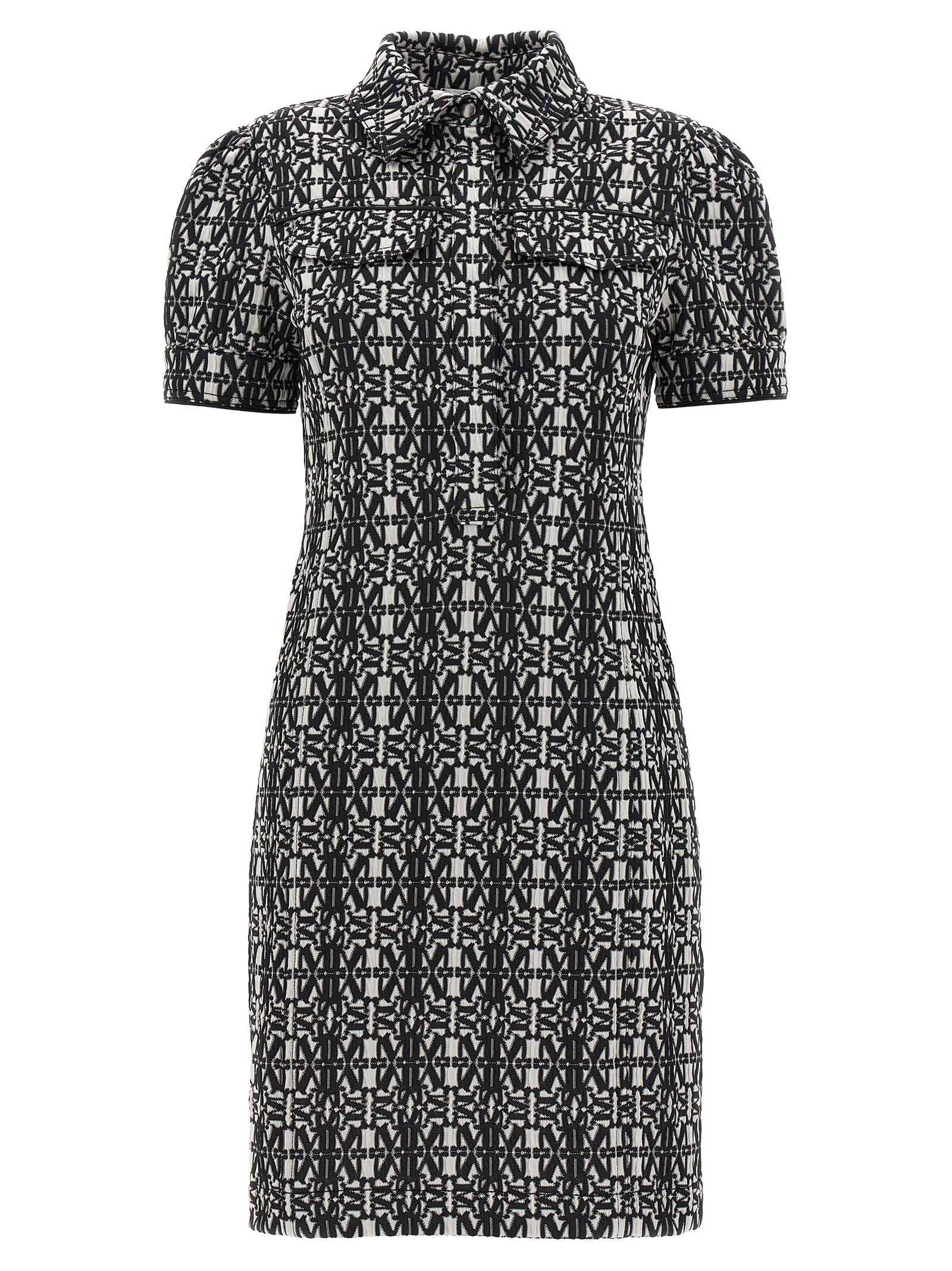 Zweifarbiges Polyester-Kurzkleid