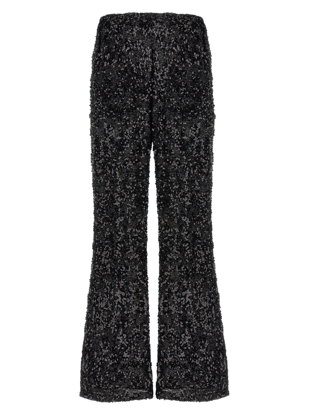 LE TWINS Black Polyester Flared Pants